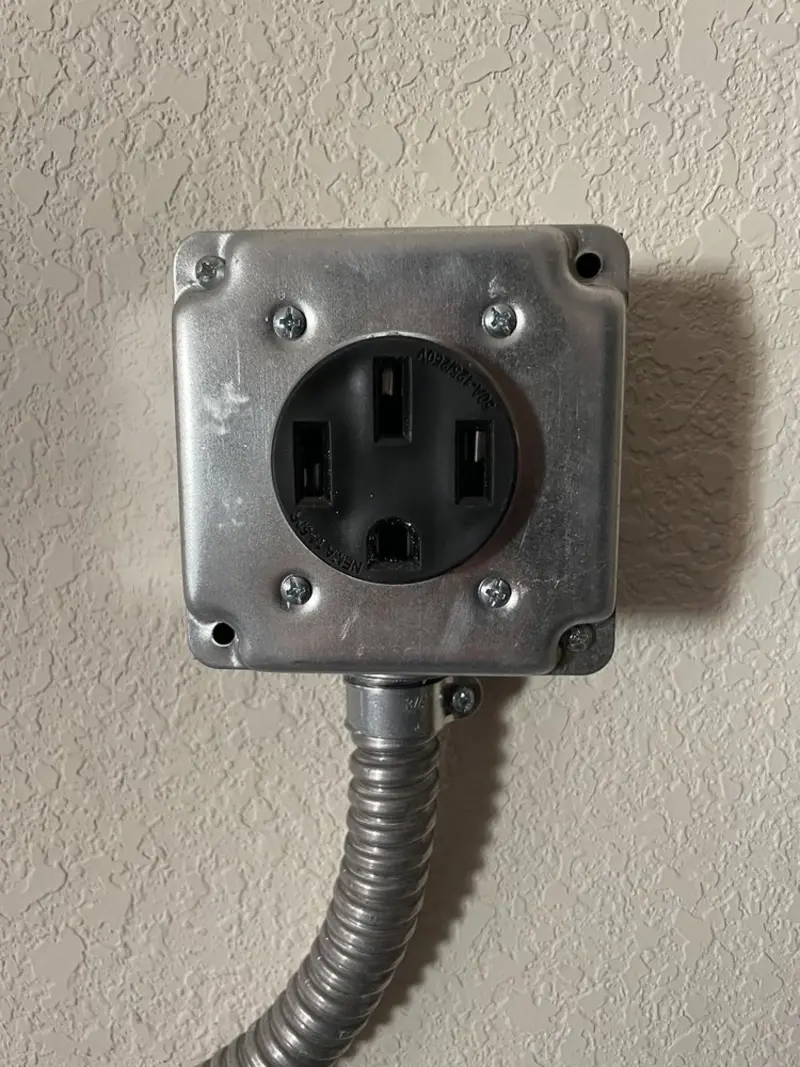 NEMA 14-50 outlet installed for Electrical Panel Upgrade in Aldine